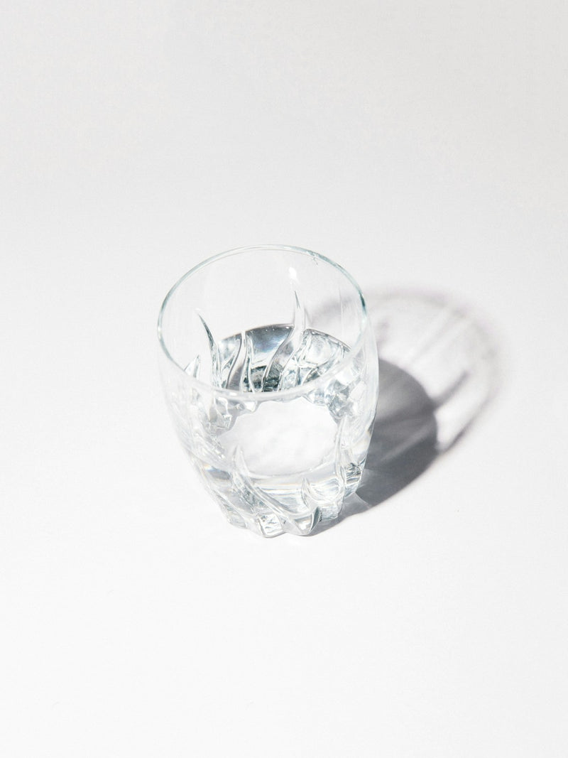 Clear glass and water in natural light